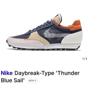 Nike Daybreak-Type Sneakers in Blue and Orange
